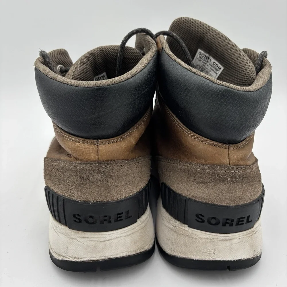 SOREL Mac Hill Lite Mid Waterproof Leather Boots‎ Brown Mens 11 Lace Up Hiking